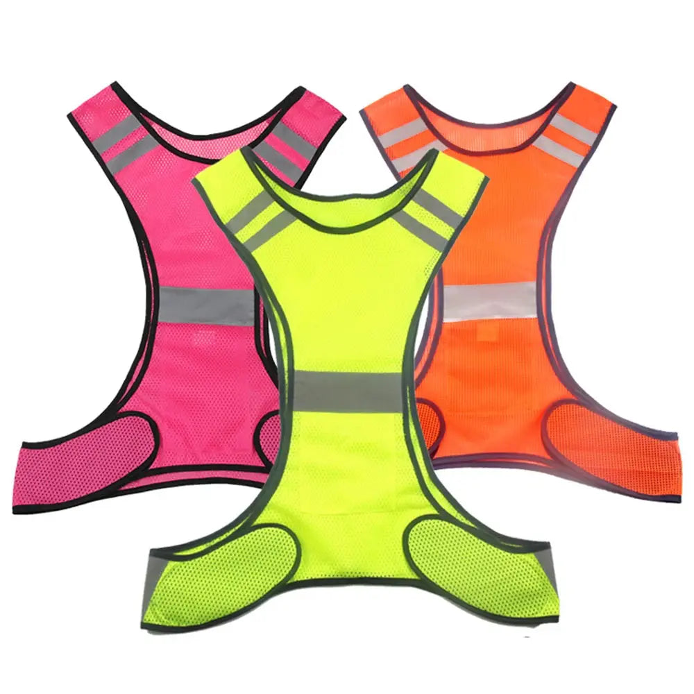 Gilet de sécurité réfléchissant pour course à pied, gilet multi-réglable pour la randonnée et le camping SportMix