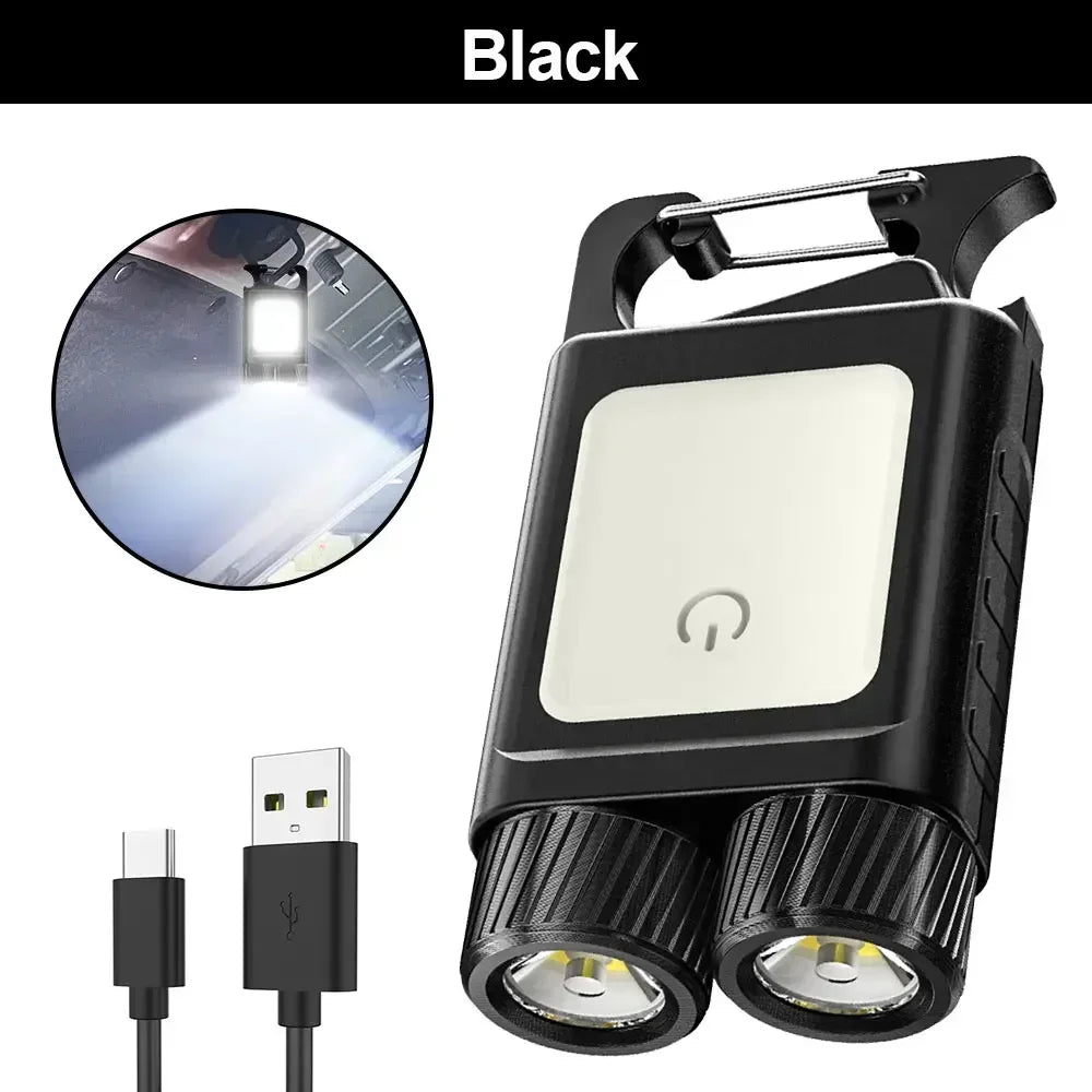 Lampe de poche mini LED rechargeable, ultra-brillante et pratique avec clip magnétique