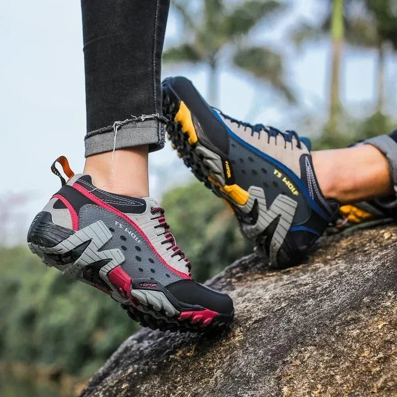 Chaussures de randonnée unisexes premium en cuir – robustes, confortables et durables