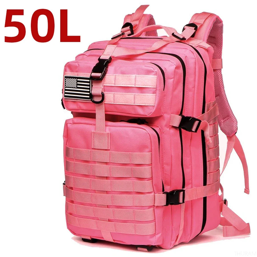 Sac à dos 25L/50L imperméable, nylon 1000D, multi-activités - randonnée, camping, chasse, pêche, trekking