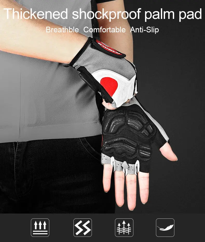 Gants de sport demi-doigt pour hommes et femmes SportMix