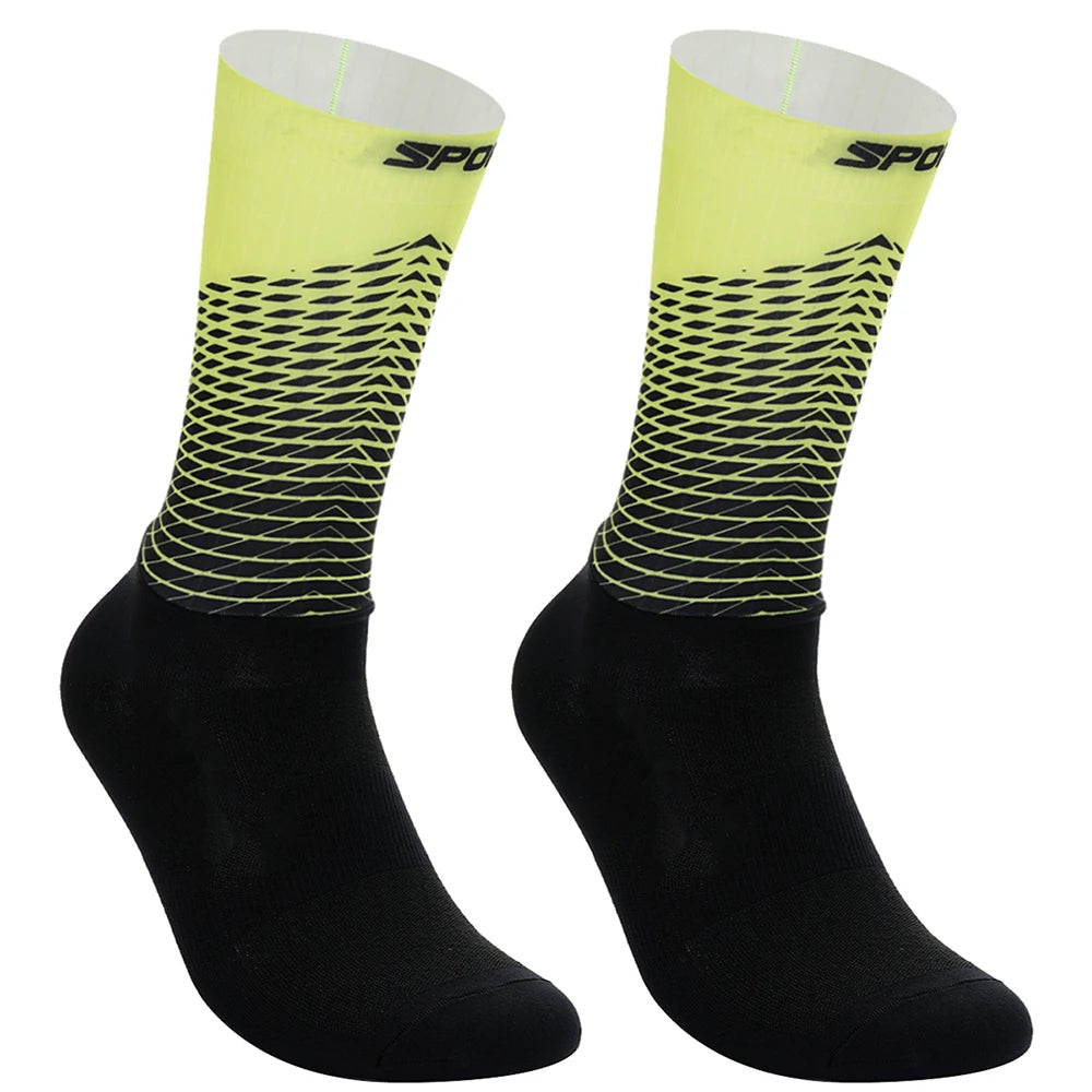 Chaussettes de sport de compression pour hommes et femmes, cyclisme