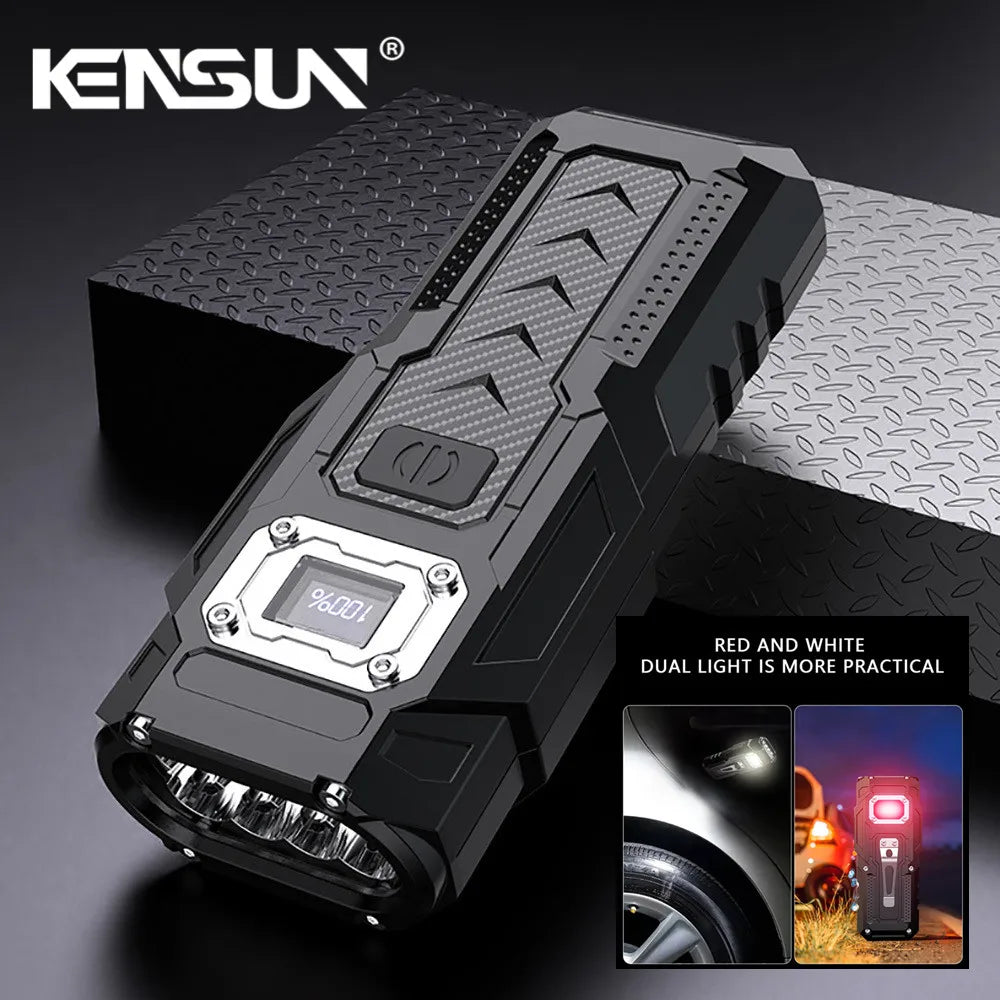 Lampe de poche 8 led ultra puissante avec base magnétique – idéal camping et urgences