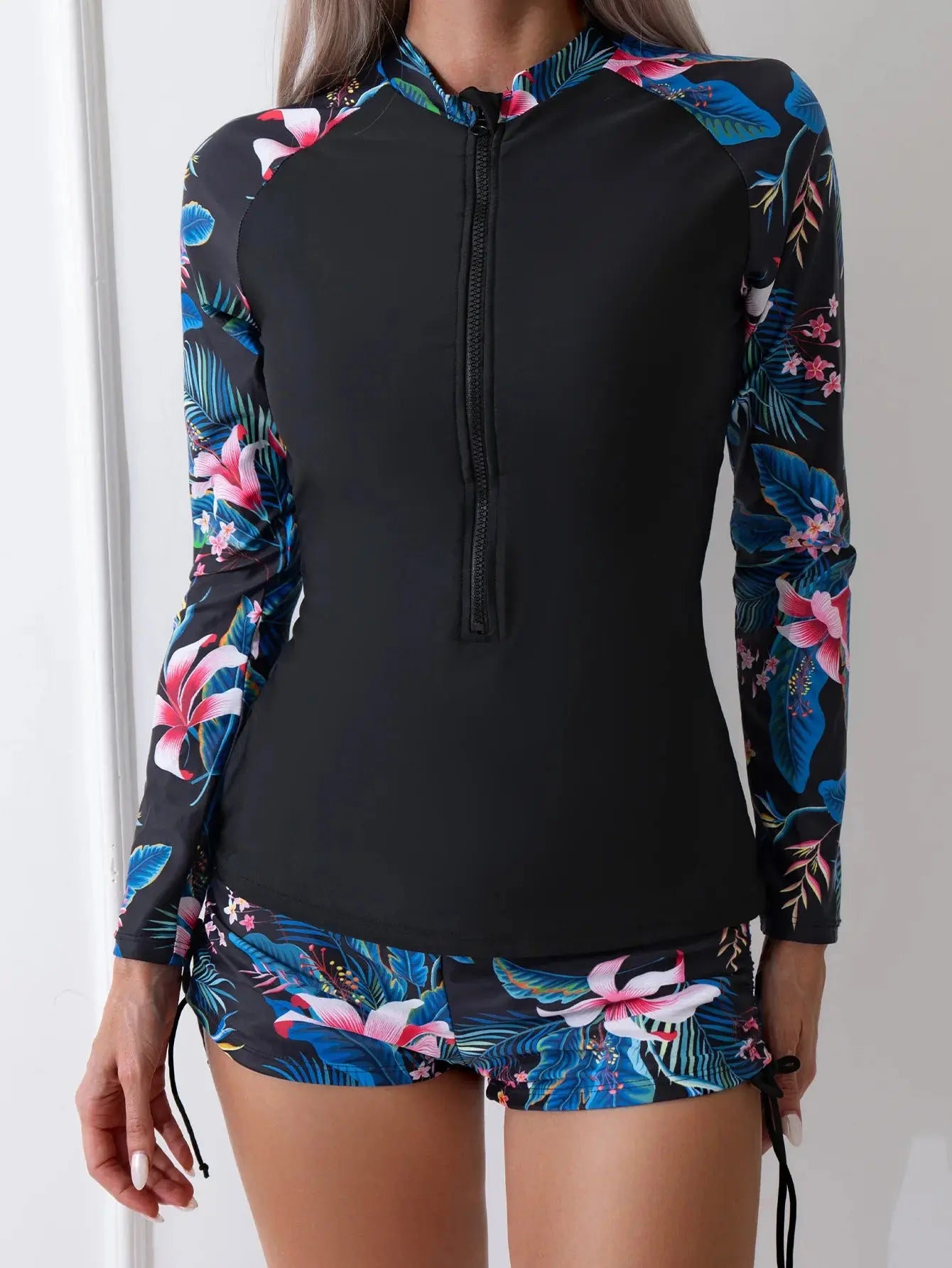 Maillot de bain deux pièces à manches longues pour femme, ensemble de sport, tankini de surf, vêtements de plage, piscine