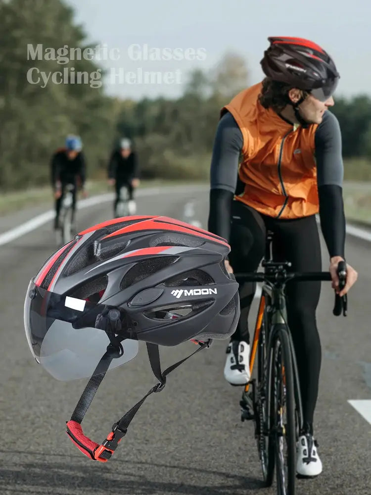 Casque de vélo ultraléger pour adulte, avec visière magnétique SportMix