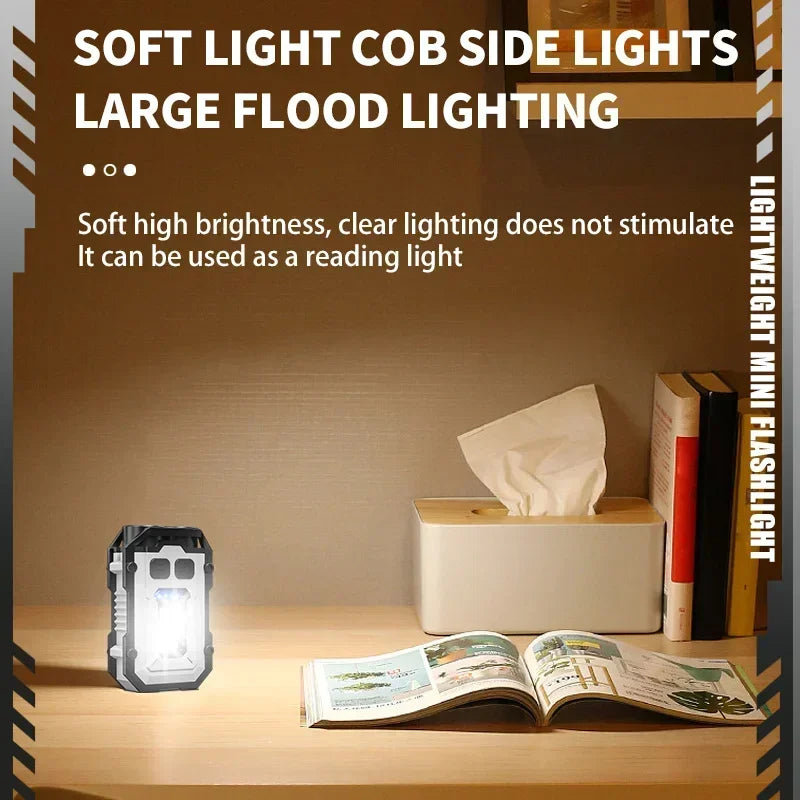 Lampe de poche mini LED rechargeable, ultra-brillante et pratique avec clip magnétique