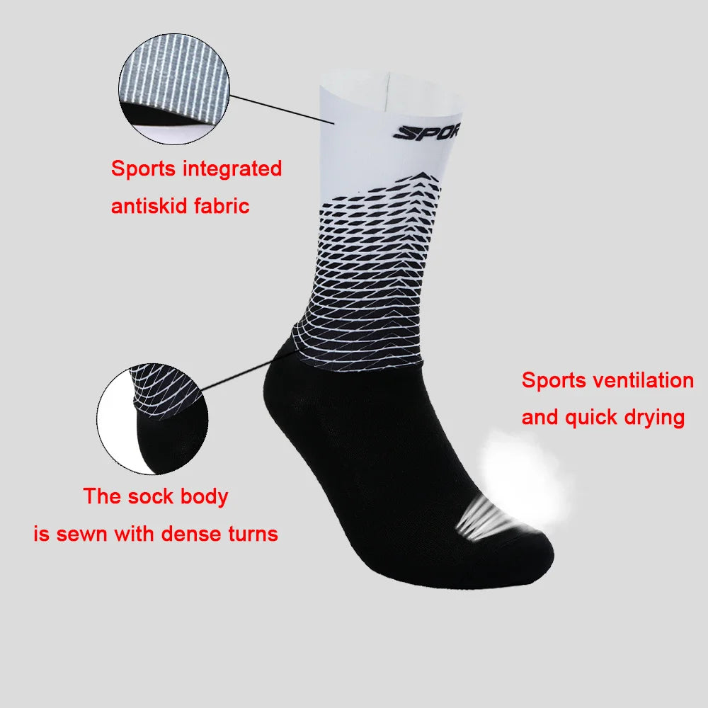 Chaussettes de sport de compression pour hommes et femmes, cyclisme