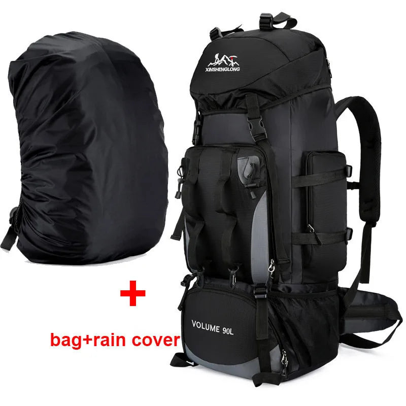 Sac de sport 90L étanche, résistant et imperméable, grande capacité pour randonnée, trekking et camping