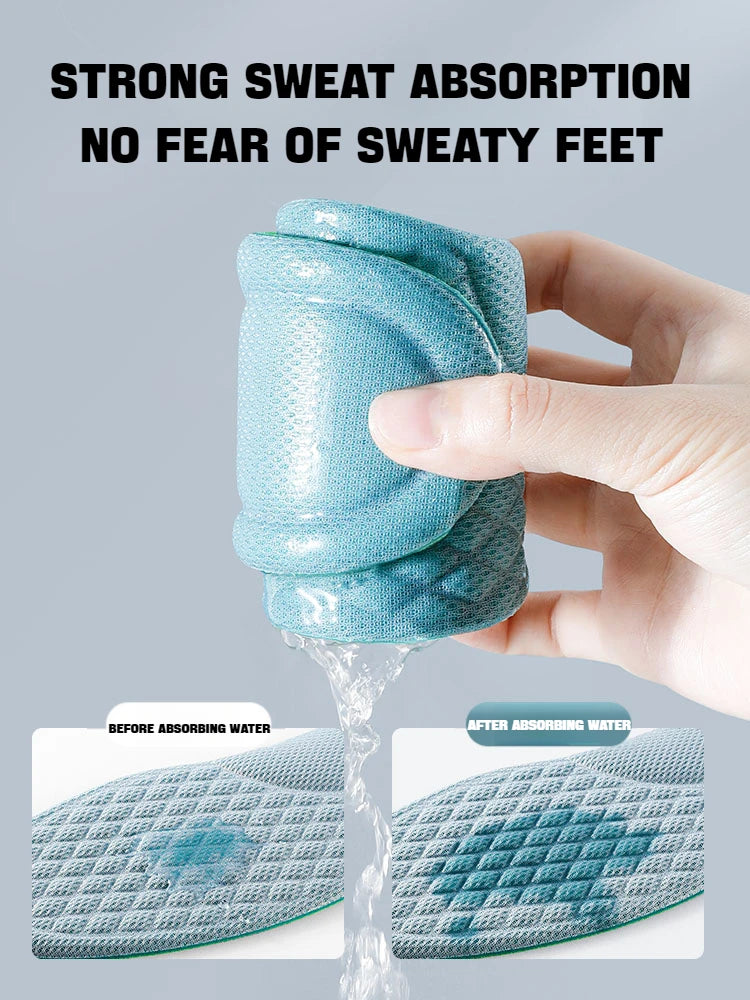 Semelles intérieures de massage 4D pour chaussures de sport, semelle intérieure pour pieds, course