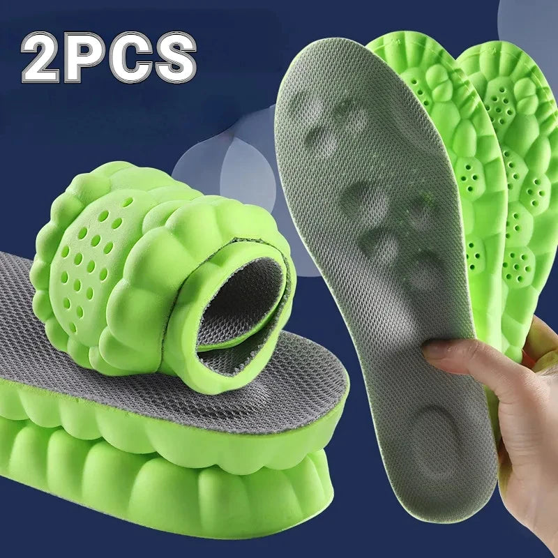 Semelles intérieures de massage 4D pour chaussures de sport, semelle intérieure pour pieds, course