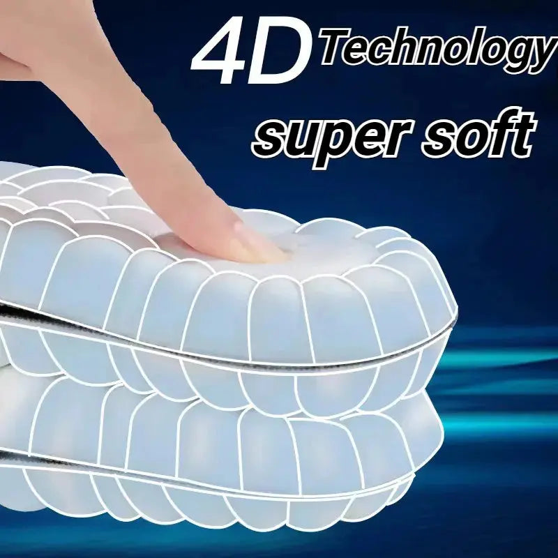 Semelles intérieures de massage 4D pour chaussures de sport, semelle intérieure pour pieds, course