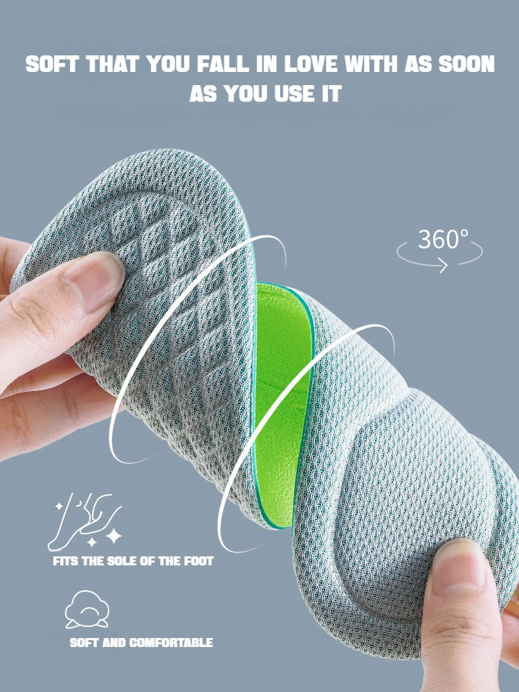 Semelles intérieures de massage 4D pour chaussures de sport, semelle intérieure pour pieds, course