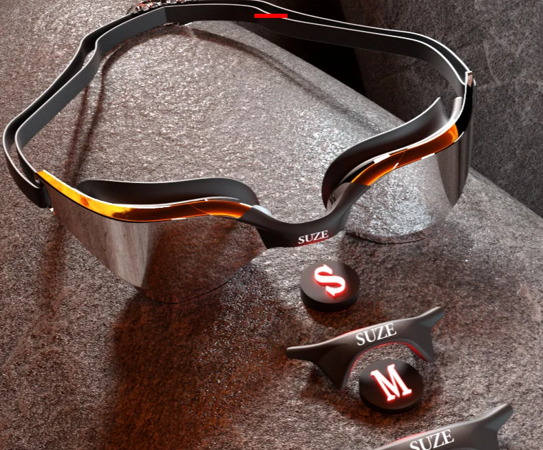 Lunettes de natation HD étanches et anti-buée pour adultes, entraînement professionnel, lunettes de course, lunettes de placage confortables