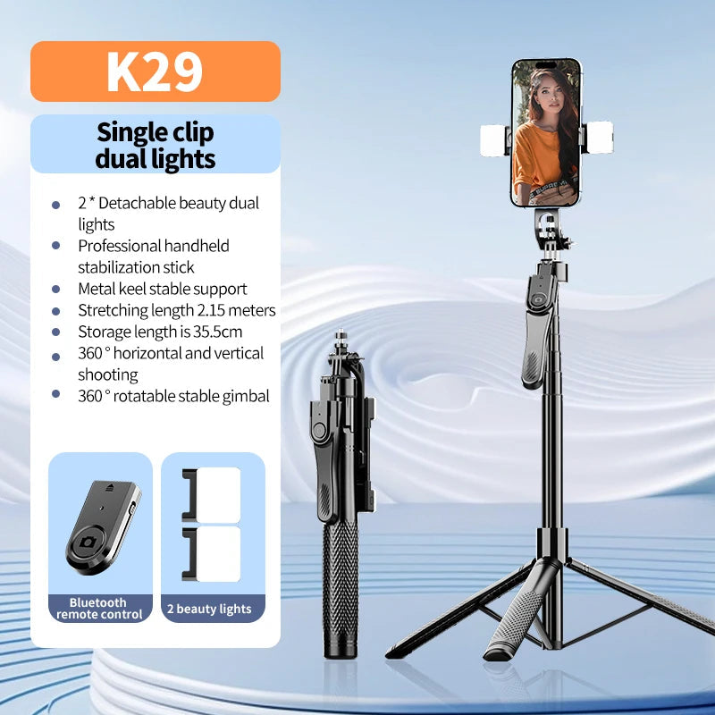 360 ° Trépied de téléphone extensible tout-en-un, perche à Selfie avec télécommande SportMix