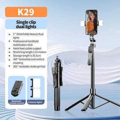 360 ° Trépied de téléphone extensible tout-en-un, perche à Selfie avec télécommande SportMix