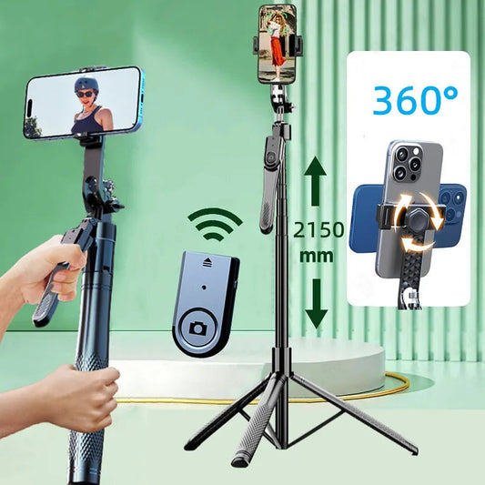 360 ° Trépied de téléphone extensible tout-en-un, perche à Selfie avec télécommande SportMix