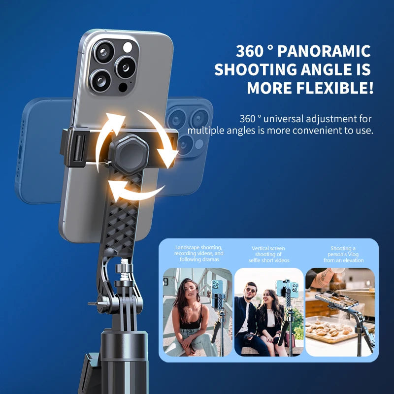 360 ° Trépied de téléphone extensible tout-en-un, perche à Selfie avec télécommande SportMix