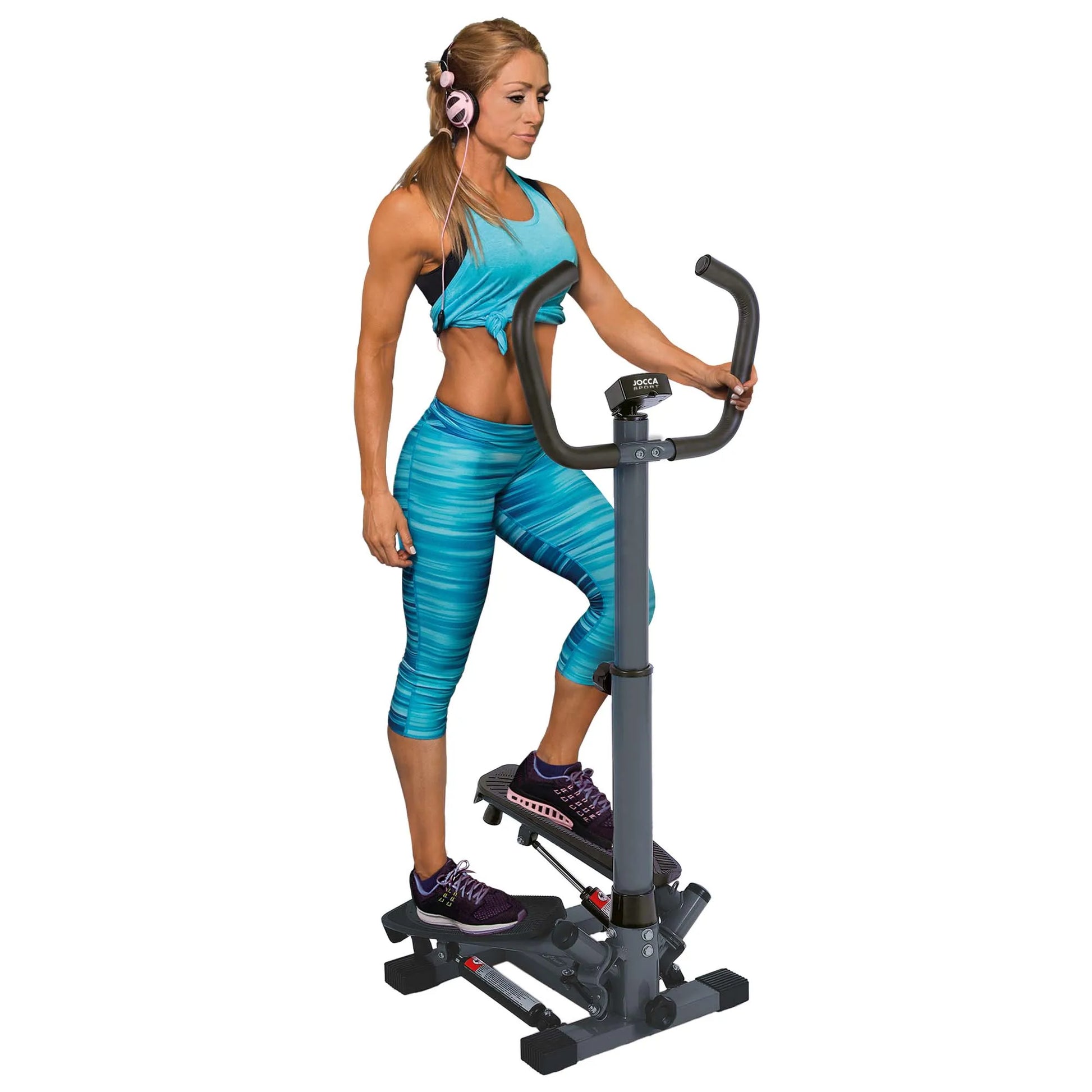 STEPPER avec contrôleur de temps, pas et calories consommées. FITNESS Machine pour exercer les fesses, l'ABDOMEN et les jambes. Idéal pour s'entraîner à la maison. Simulateur montée et descente escaliers.