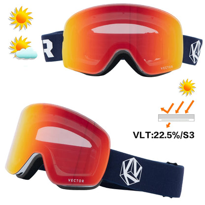 Lunettes de Ski pour homme et femme, avec revêtement Anti-buée, protection UV400