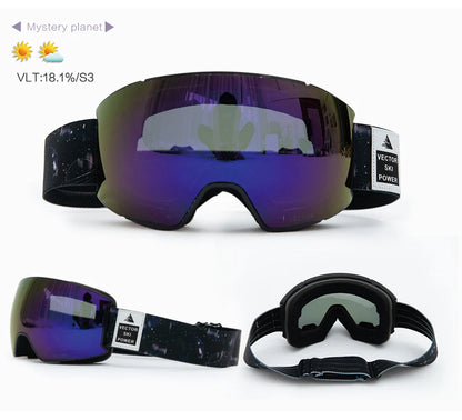 Lunettes de Ski pour homme et femme, avec revêtement Anti-buée, protection UV400