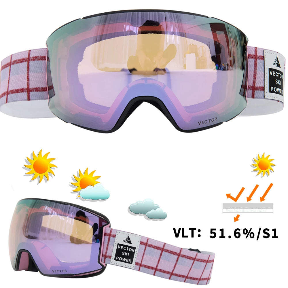 Lunettes de Ski pour homme et femme, avec revêtement Anti-buée, protection UV400