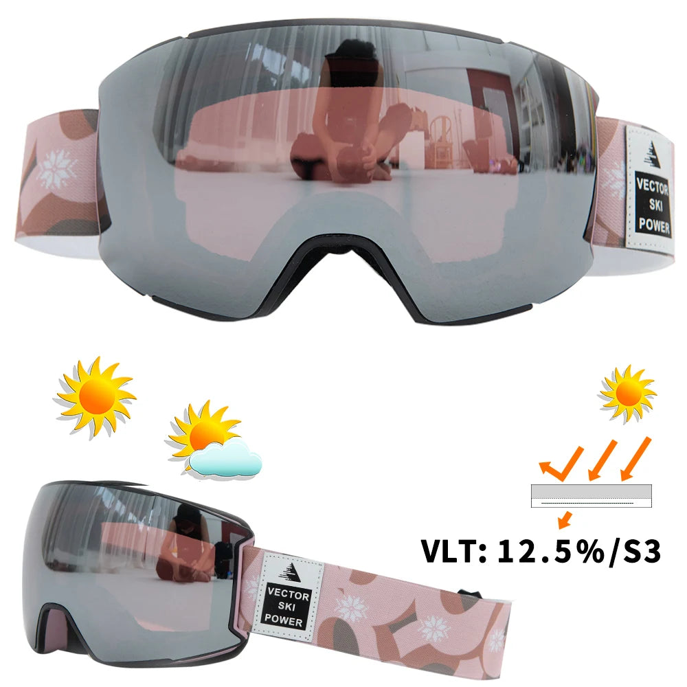 Lunettes de Ski pour homme et femme, avec revêtement Anti-buée, protection UV400