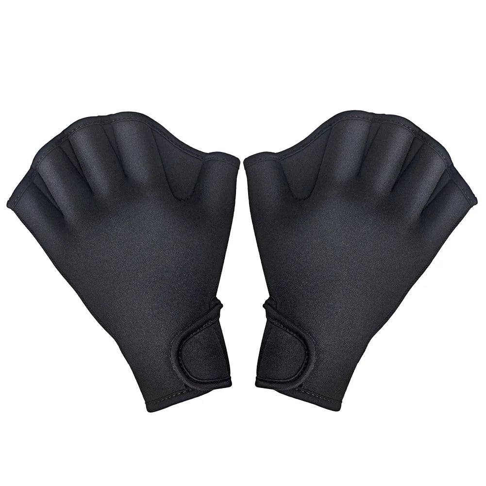 1 paire de gants de natation, Fitness aquatique, résistance à l'eau, Aqua Fit, entraînement à la pagaie, sans doigts, BN99