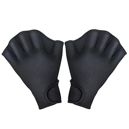 1 paire de gants de natation, Fitness aquatique, résistance à l'eau, Aqua Fit, entraînement à la pagaie, sans doigts, BN99