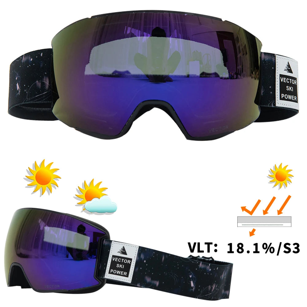 Lunettes de Ski pour homme et femme, avec revêtement Anti-buée, protection UV400