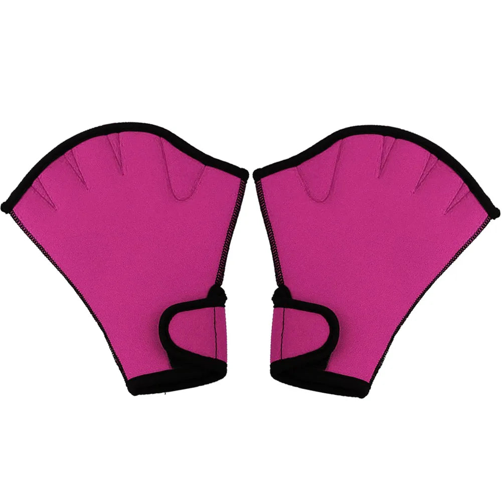 1 paire de gants de natation, Fitness aquatique, résistance à l'eau, Aqua Fit, entraînement à la pagaie, sans doigts, BN99