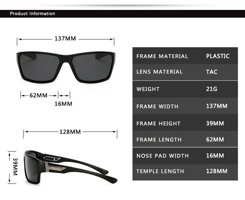 Lunettes de soleil polarisées, confortable