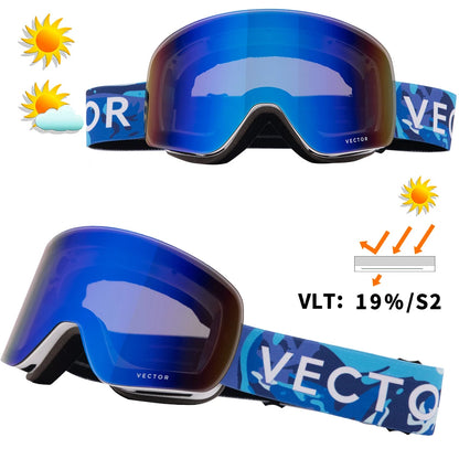 Lunettes de Ski pour homme et femme, avec revêtement Anti-buée, protection UV400