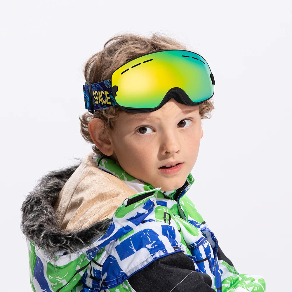 Lunettes de Ski pour enfants de 4 à 15 ans, Anti-buée professionnelle