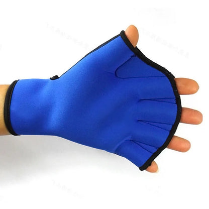 1 paire de gants de natation, Fitness aquatique, résistance à l'eau, Aqua Fit, entraînement à la pagaie, sans doigts, BN99