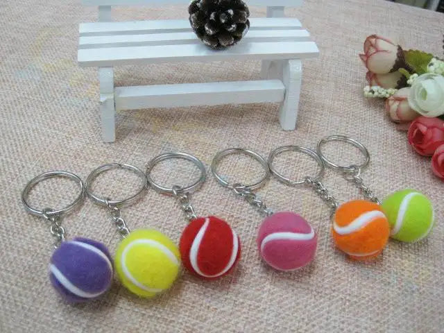 Porte-clés mini balle de tennis, pendentif de sac