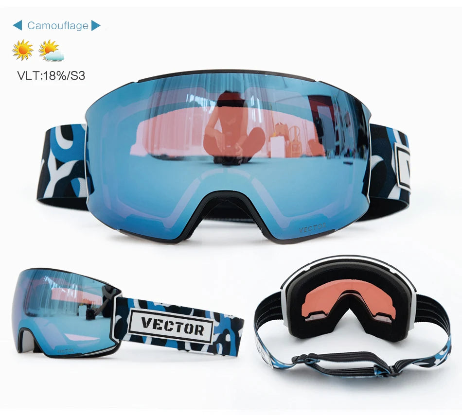 Lunettes de Ski pour homme et femme, avec revêtement Anti-buée, protection UV400