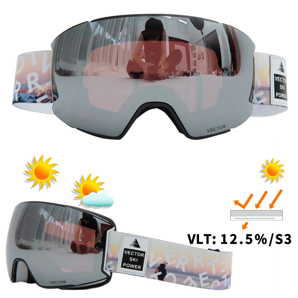 Lunettes de Ski pour homme et femme, avec revêtement Anti-buée, protection UV400