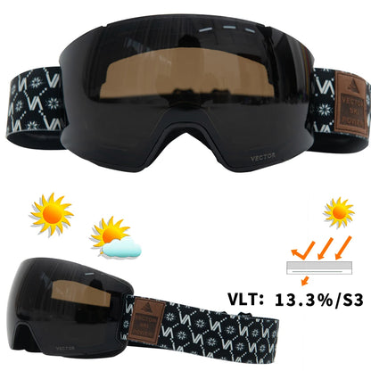 Lunettes de Ski pour homme et femme, avec revêtement Anti-buée, protection UV400