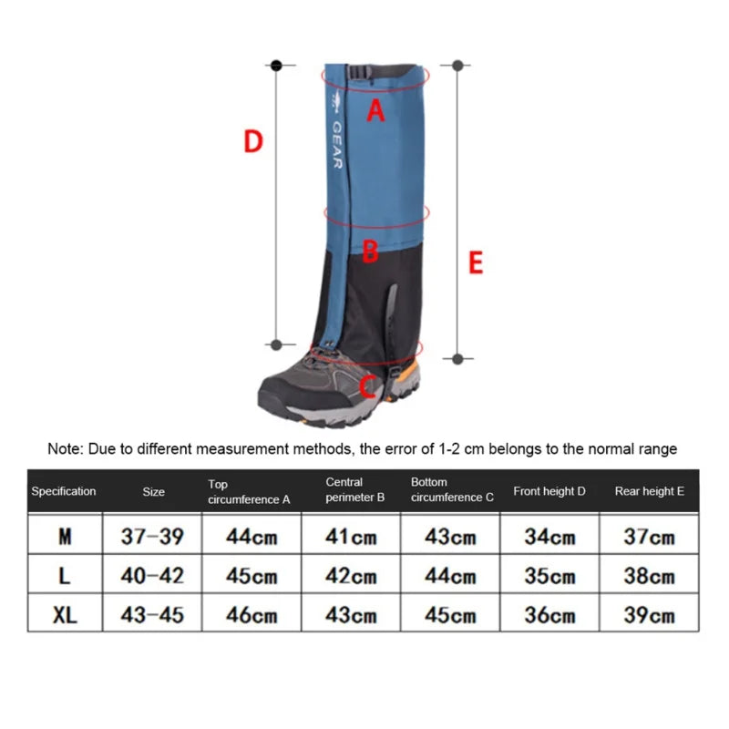 Bottes de neige, imperméable pour le ski, le camping, la randonnée