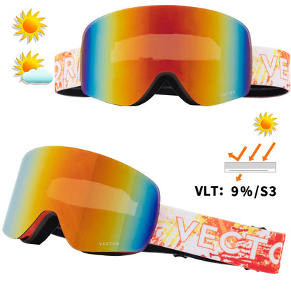 Lunettes de Ski pour homme et femme, avec revêtement Anti-buée, protection UV400