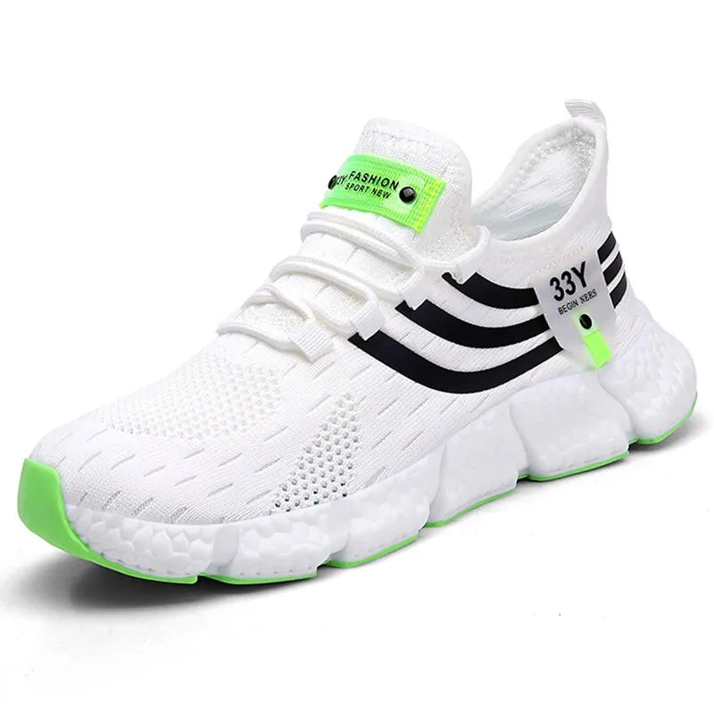  Homme - Chaussures de sport décontractées pour sport, baskets légères, chaussures de course en maille respirante, chaussures de tennis de jogging