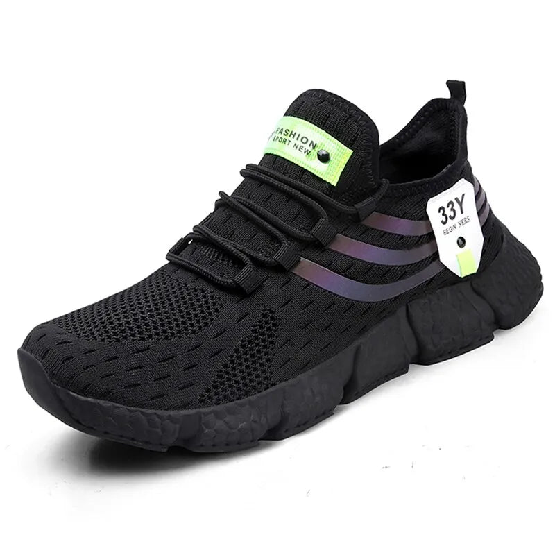  Homme - Chaussures de sport décontractées pour sport, baskets légères, chaussures de course en maille respirante, chaussures de tennis de jogging