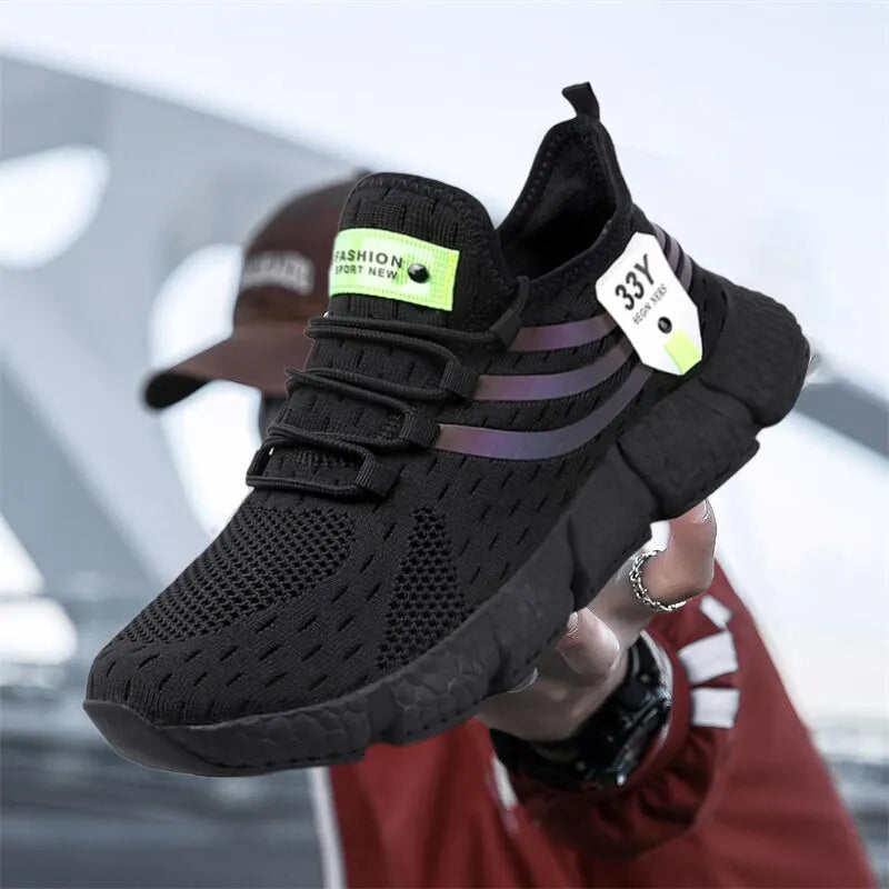  Homme - Chaussures de sport décontractées pour sport, baskets légères, chaussures de course en maille respirante, chaussures de tennis de jogging