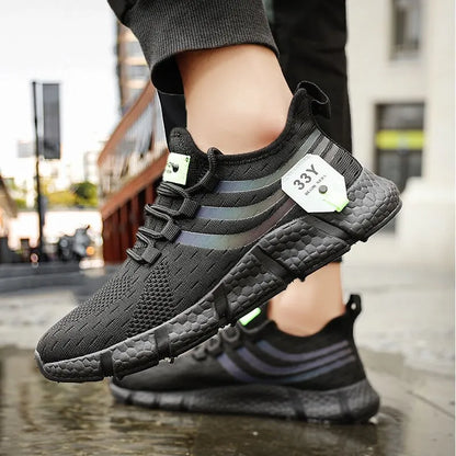  Homme - Chaussures de sport décontractées pour sport, baskets légères, chaussures de course en maille respirante, chaussures de tennis de jogging