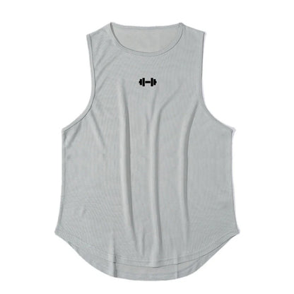  Homme - Débardeur, col rond d'entraînement de fitness pour hommes, musculation, Slim Fit, gym