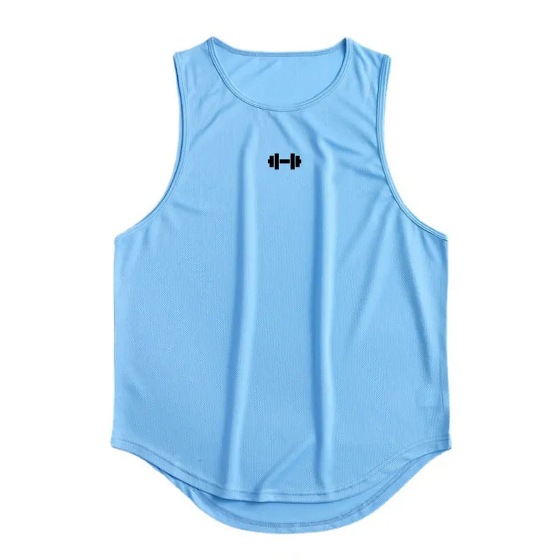  Homme - Débardeur, col rond d'entraînement de fitness pour hommes, musculation, Slim Fit, gym v1