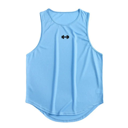  Homme - Débardeur, col rond d'entraînement de fitness pour hommes, musculation, Slim Fit, gym v1