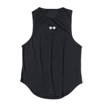  Homme - Débardeur, col rond d'entraînement de fitness pour hommes, musculation, Slim Fit, gym 