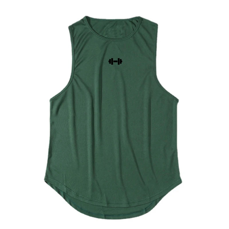  Homme - Débardeur, col rond d'entraînement de fitness pour hommes, musculation, Slim Fit, gym