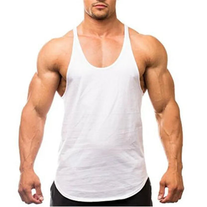  Homme - Débardeur d'entraînement musculaire pour hommes, vêtements de gymnastique